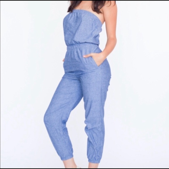 Chambray Jumpsuit - Picture 3 of 3